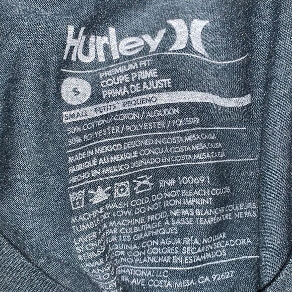 Hurley Blue Long Sleeve Graphic Logo Shirt Size Small - Picture 4 of 4